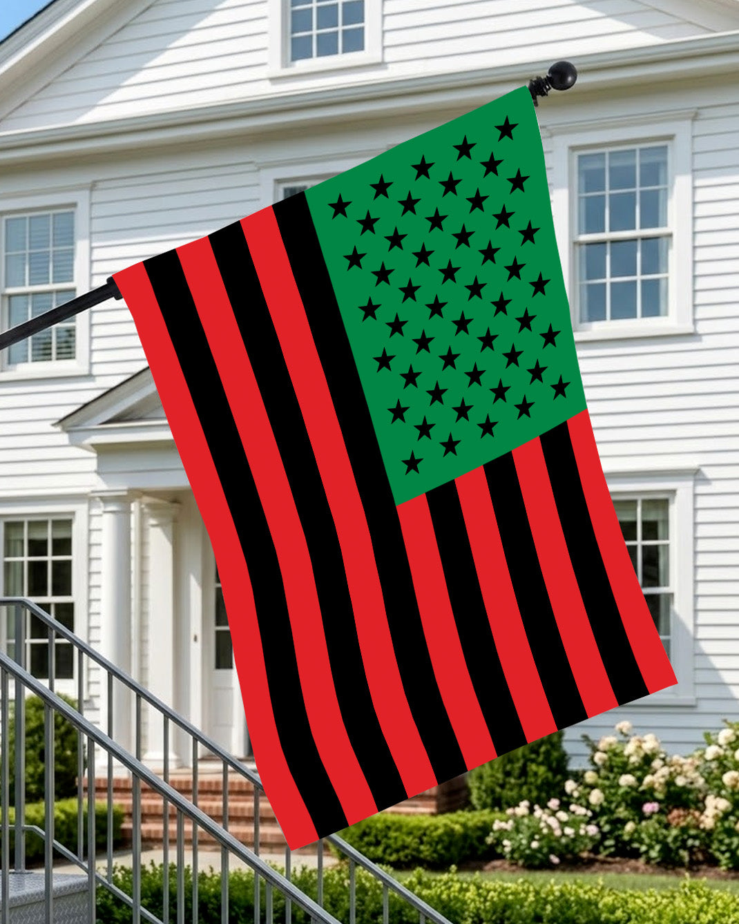 Black American Flag Pan African Colors
