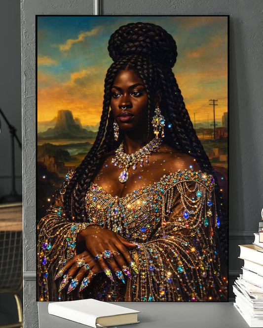 Radiant Black Queen - Empowerment, Elegance, and Legacy - Poster/Canvas