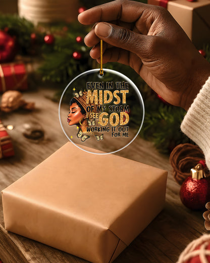 Custom African American Faith & Wisdom Acrylic Ornament