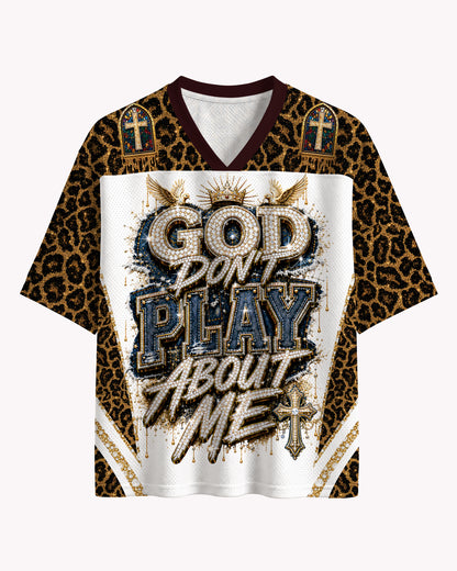 Black Christian God Don’t Play About Me Jersey – Faith Streetwear