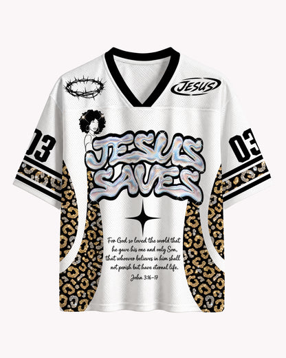 Jesus John 3:16 Faith Football Jersey – Black Heritage Christian Streetwear