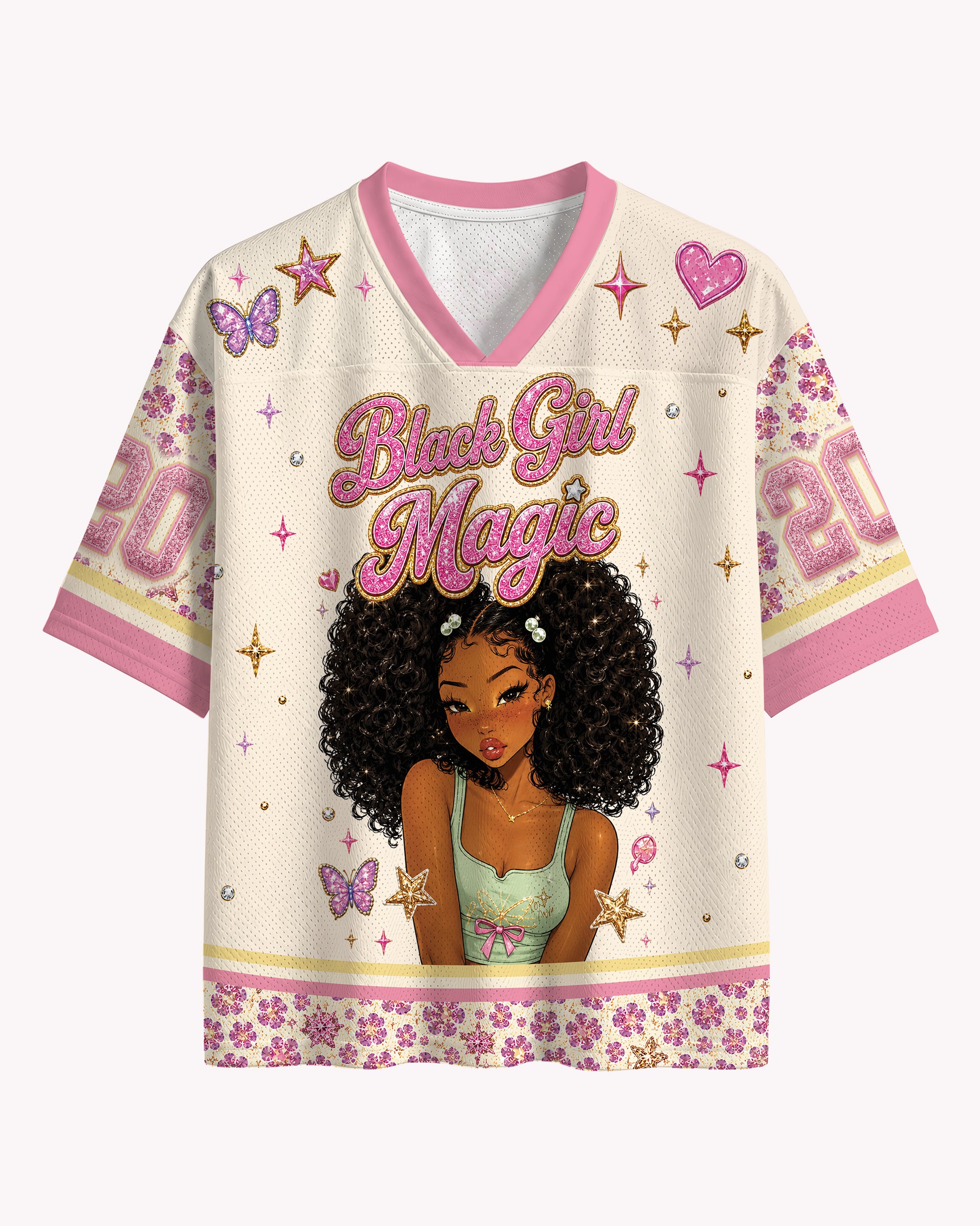 Black Girl Magic Football Jersey – Black Women Empowerment Graphic Sportswear