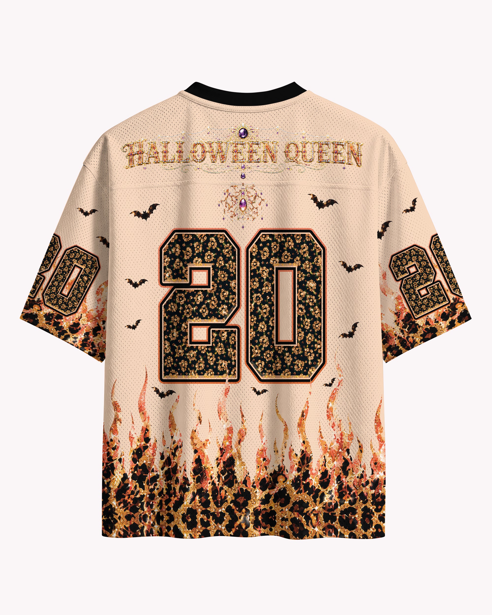 Black Queen Halloween Jersey – Melanin Magic & Pumpkin Vibes