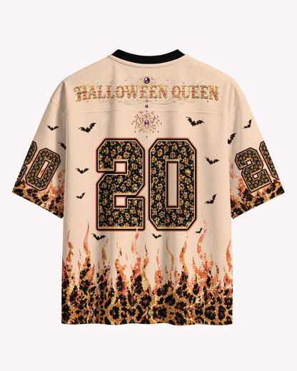 Black Queen Halloween Jersey – Melanin Magic & Pumpkin Vibes