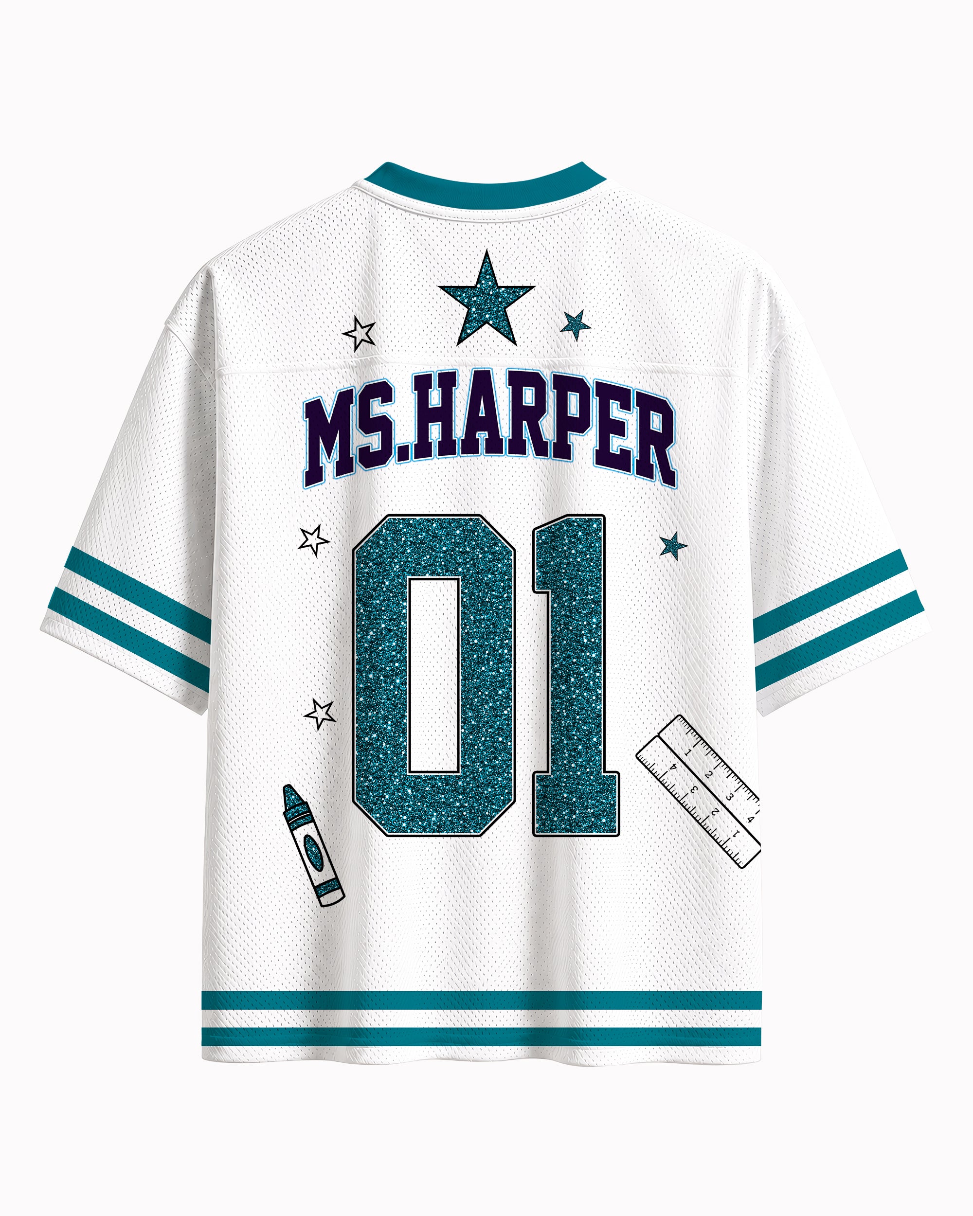 Personalized Teacher Football Jersey – Custom Name & Number Game Day Shirt
