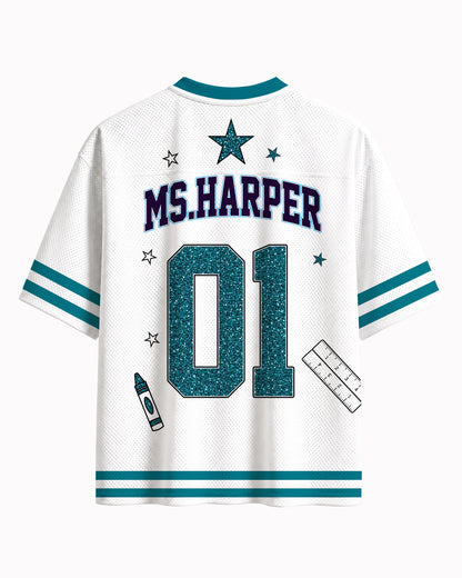 Personalized Teacher Football Jersey – Custom Name & Number Game Day Shirt