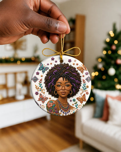 Black Woman Empowerment Ornament - Black Excellence Christmas Gift