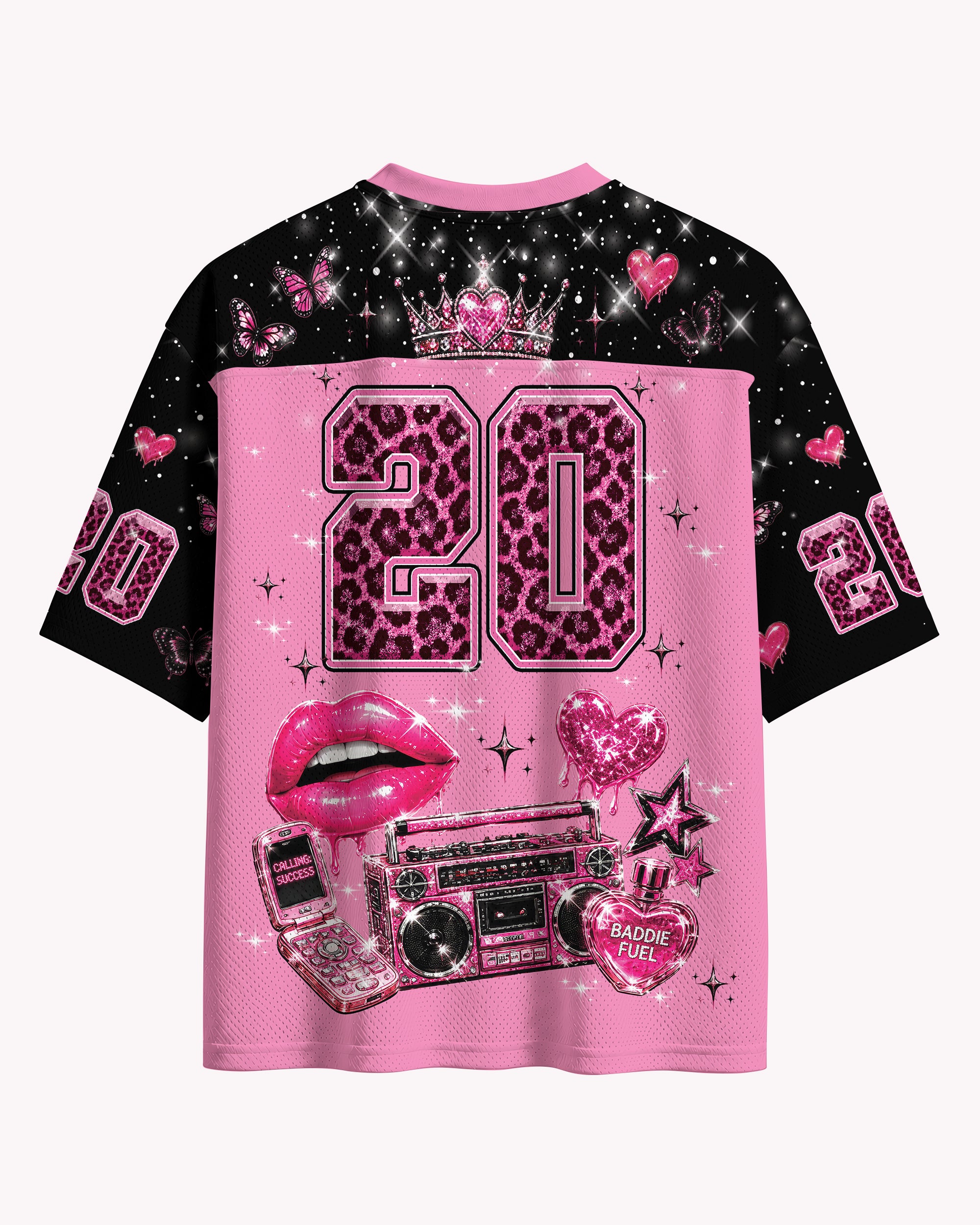 Y2K Black Girl Baddie Football Jersey – Pink Aesthetic