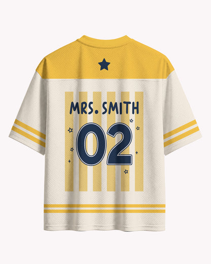 Custom Black Teacher Name Mesh Baseball Jersey