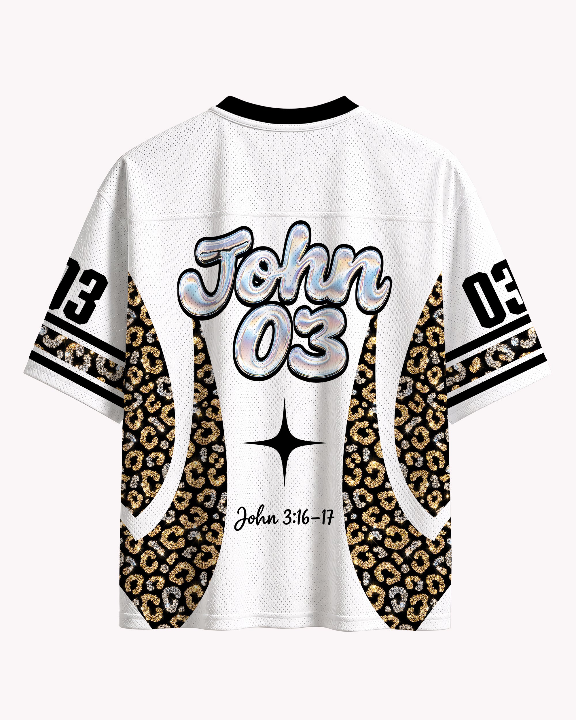 Jesus John 3:16 Faith Football Jersey – Black Heritage Christian Streetwear