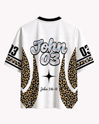 Jesus John 3:16 Faith Football Jersey – Black Heritage Christian Streetwear