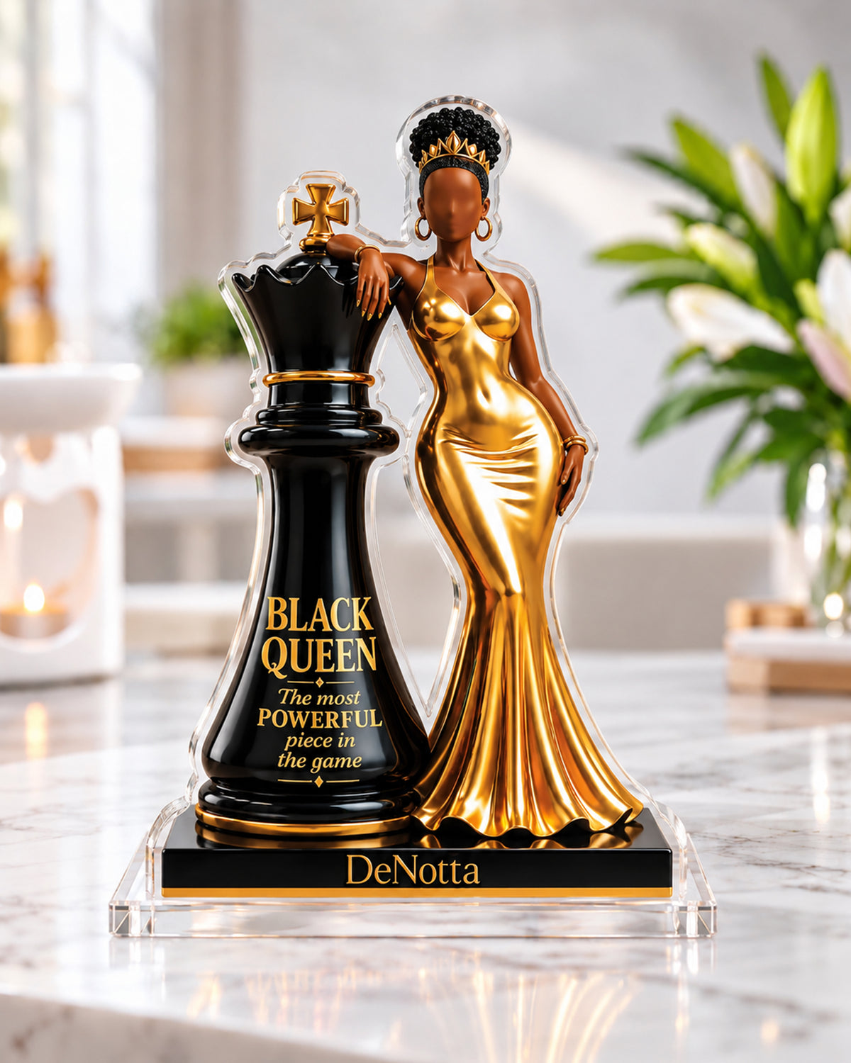 I Am A Black Queen Custom Chess Acrylic Plaque