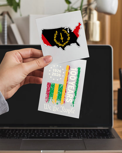 Pan African Pride Red Black Flag Map Decal