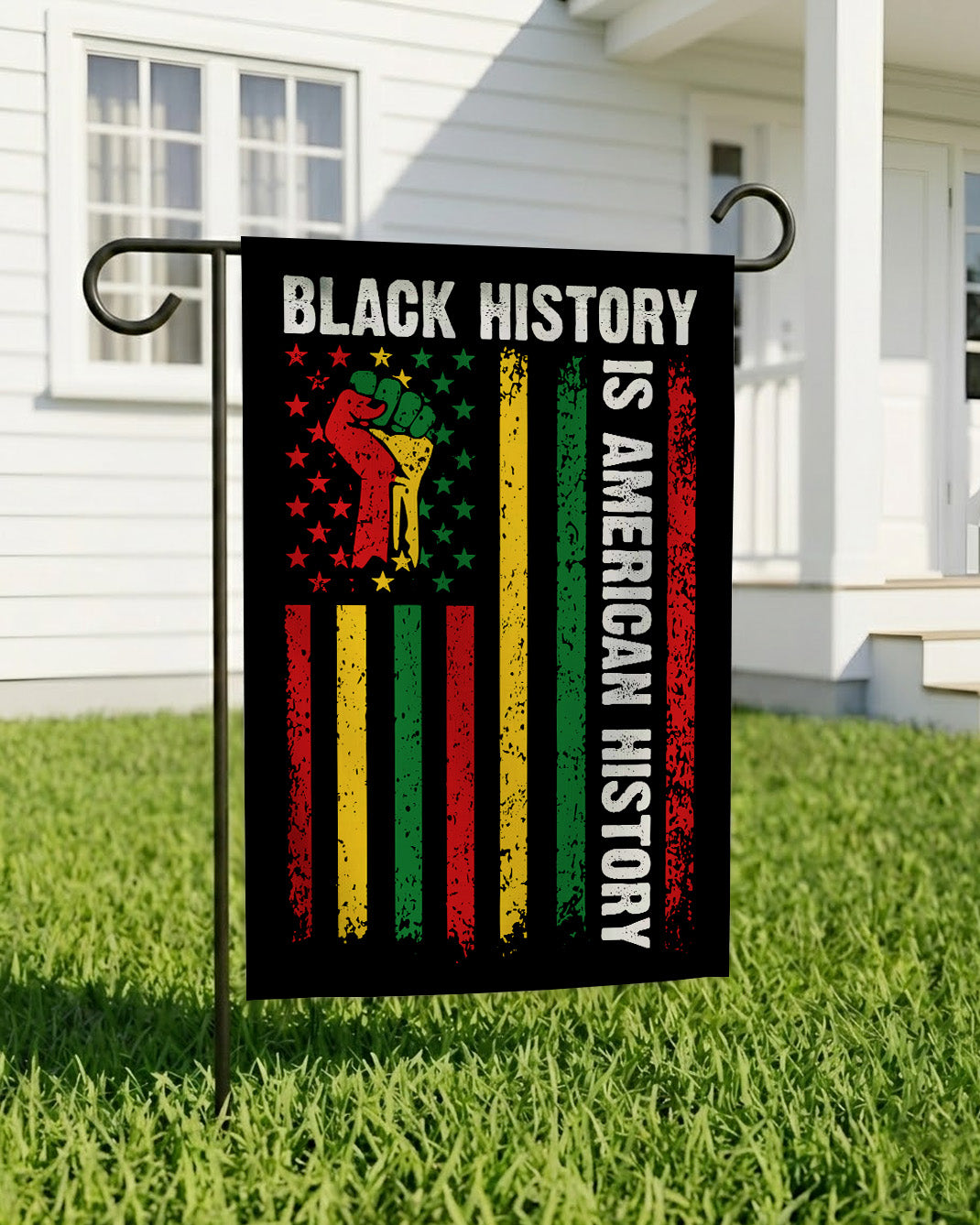 Black History Is American History Flag