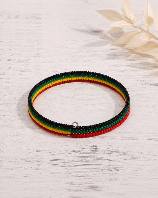 Black Pride Beaded Bracelet – Pan-African Inspired Handmade Bracelet