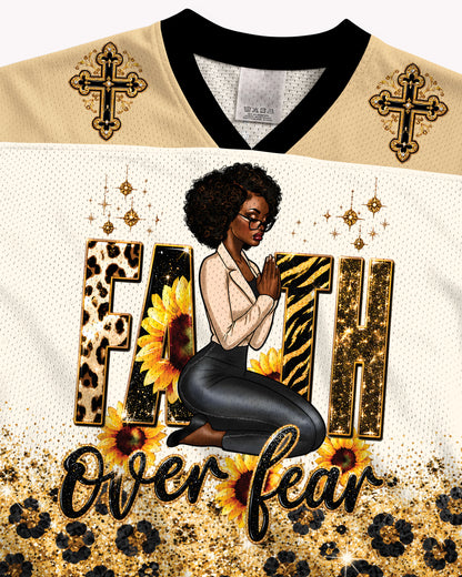 Black Faith God Don’t Play About Me Football Jersey – Christian Streetwear