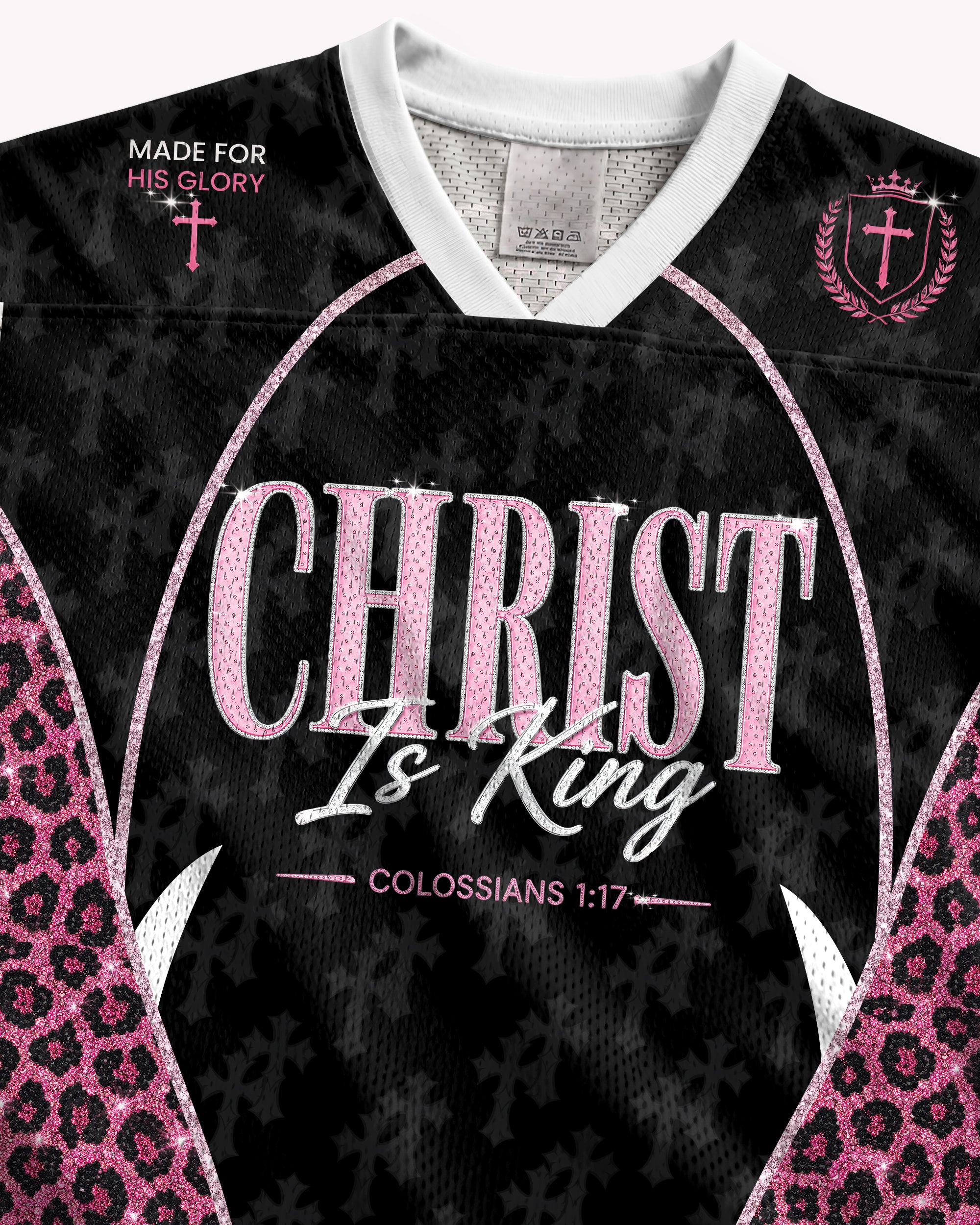 Black Jesus Christ Is King Football Jersey – Christian Faith Streetwear