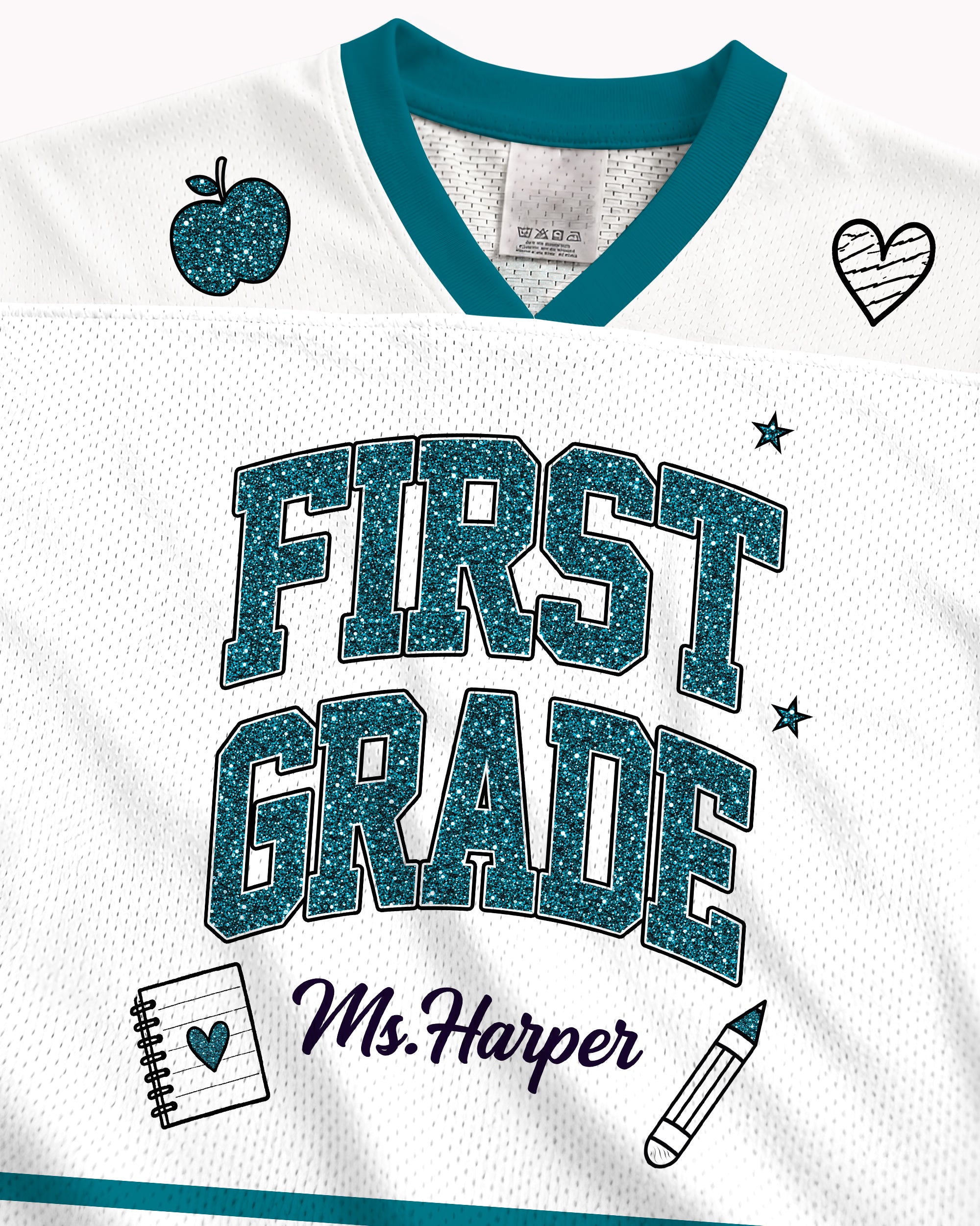 Personalized Teacher Football Jersey – Custom Name & Number Game Day Shirt