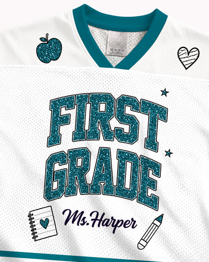 Personalized Teacher Football Jersey – Custom Name & Number Game Day Shirt