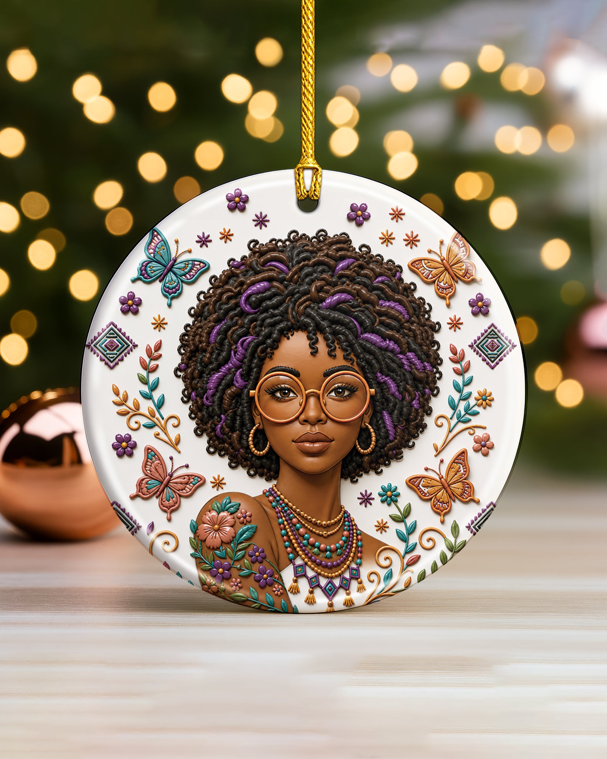 Black Woman Empowerment Ornament - Black Excellence Christmas Gift
