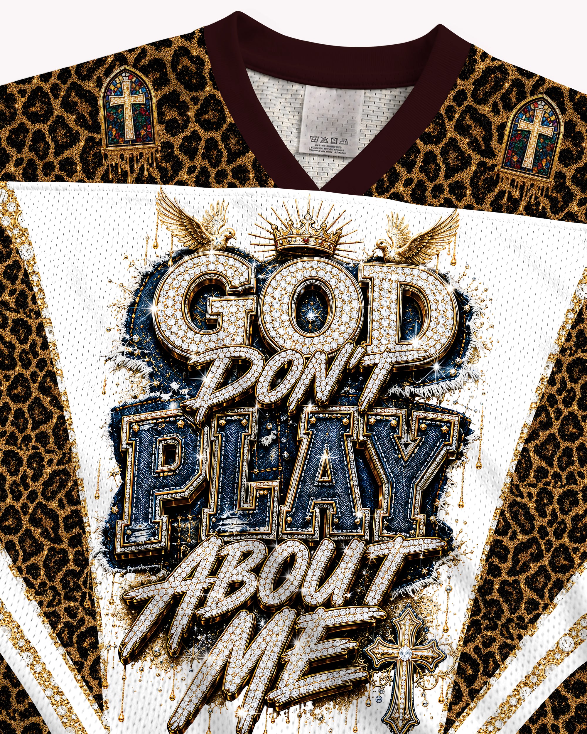 Black Christian God Don’t Play About Me Jersey – Faith Streetwear