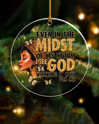 Custom African American Faith & Wisdom Acrylic Ornament