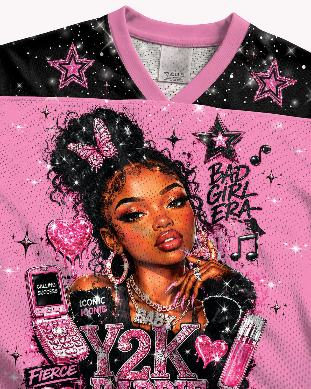 Y2K Black Girl Baddie Football Jersey – Pink Aesthetic