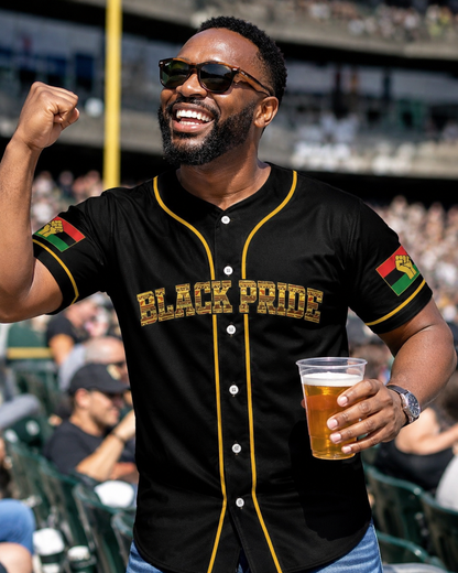 Black American Pride Baseball Jersey