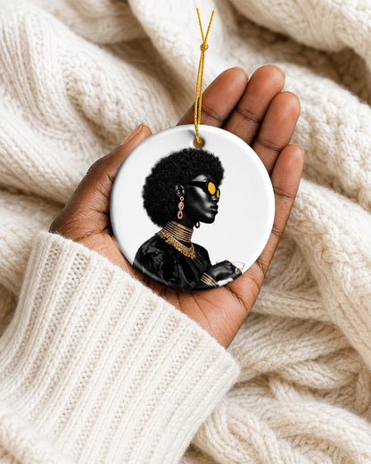 Black Woman Empowerment Ornament - Luxury African American Christmas Gift