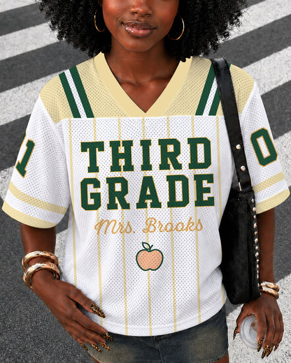 Black Woman Teacher Jersey – Vintage School Spirit Shirt