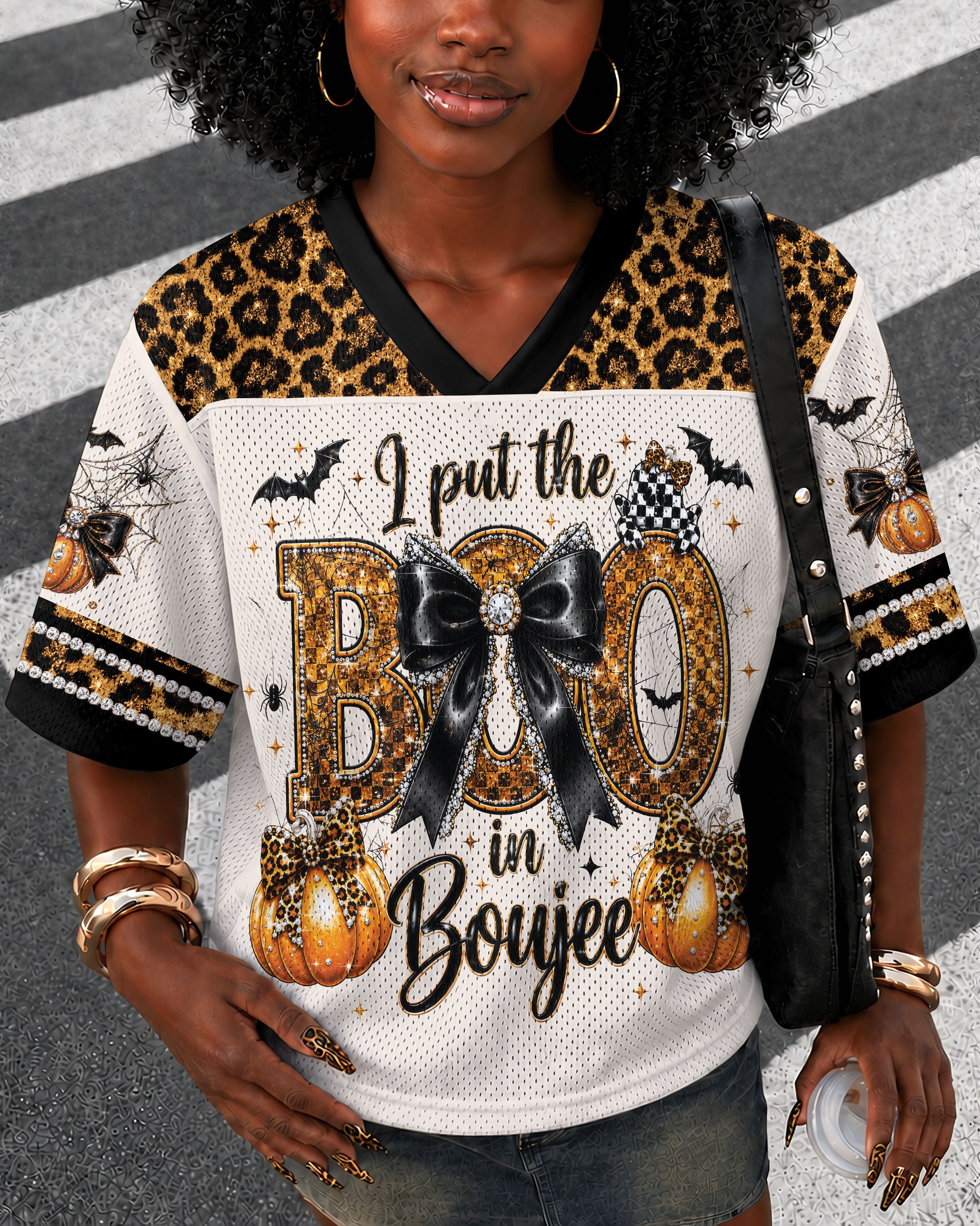 Black Culture Boo In Boujee Football Jersey – Halloween Game Day Streetwear