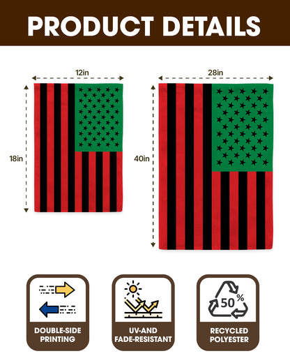 Black American Flag Pan African Colors