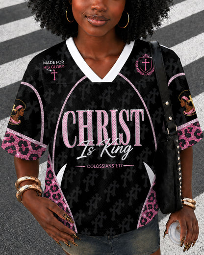 Black Jesus Christ Is King Football Jersey – Christian Faith Streetwear