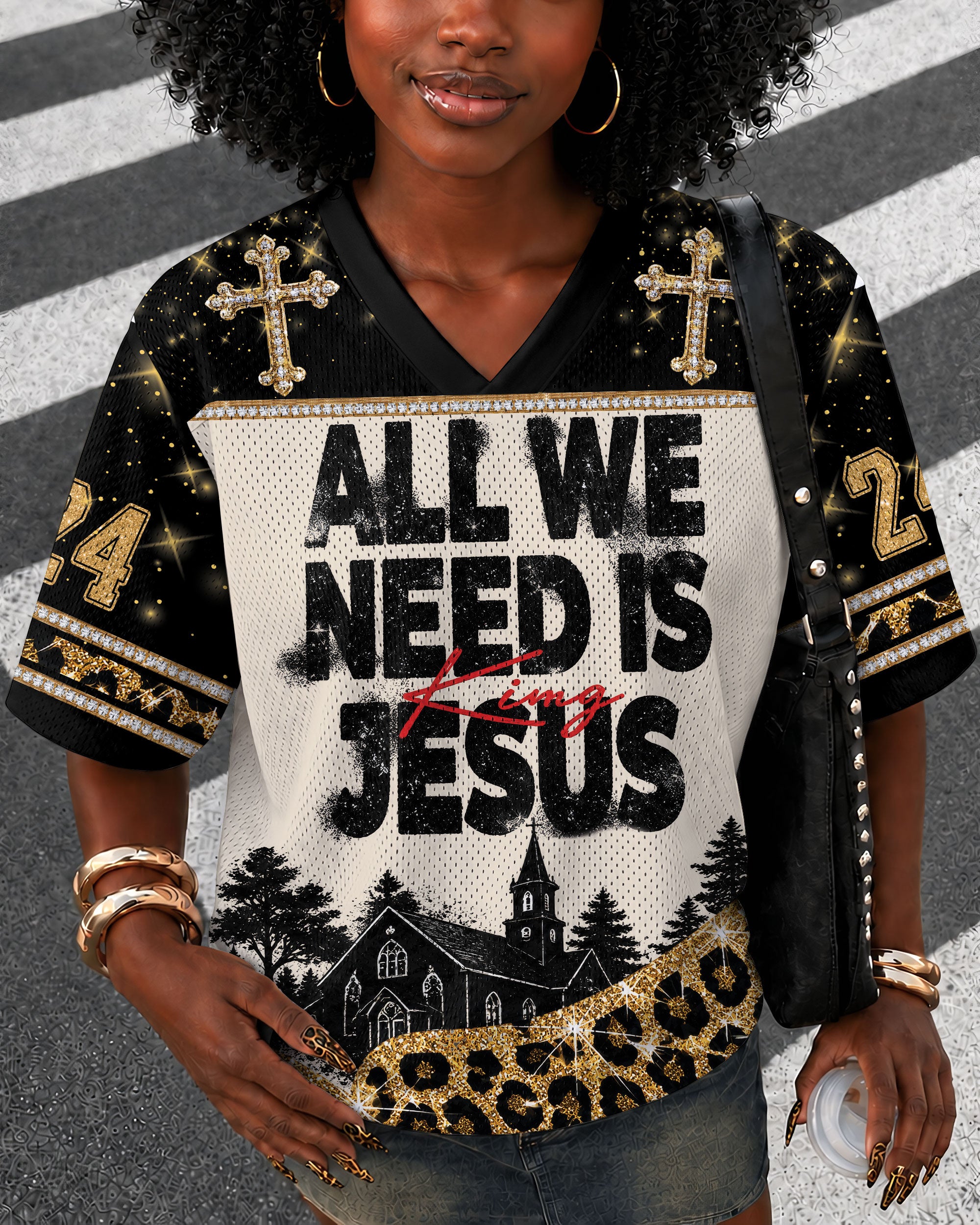 Black Faith Jesus Football Jersey – All We Need Is Jesus Christian Streetwear