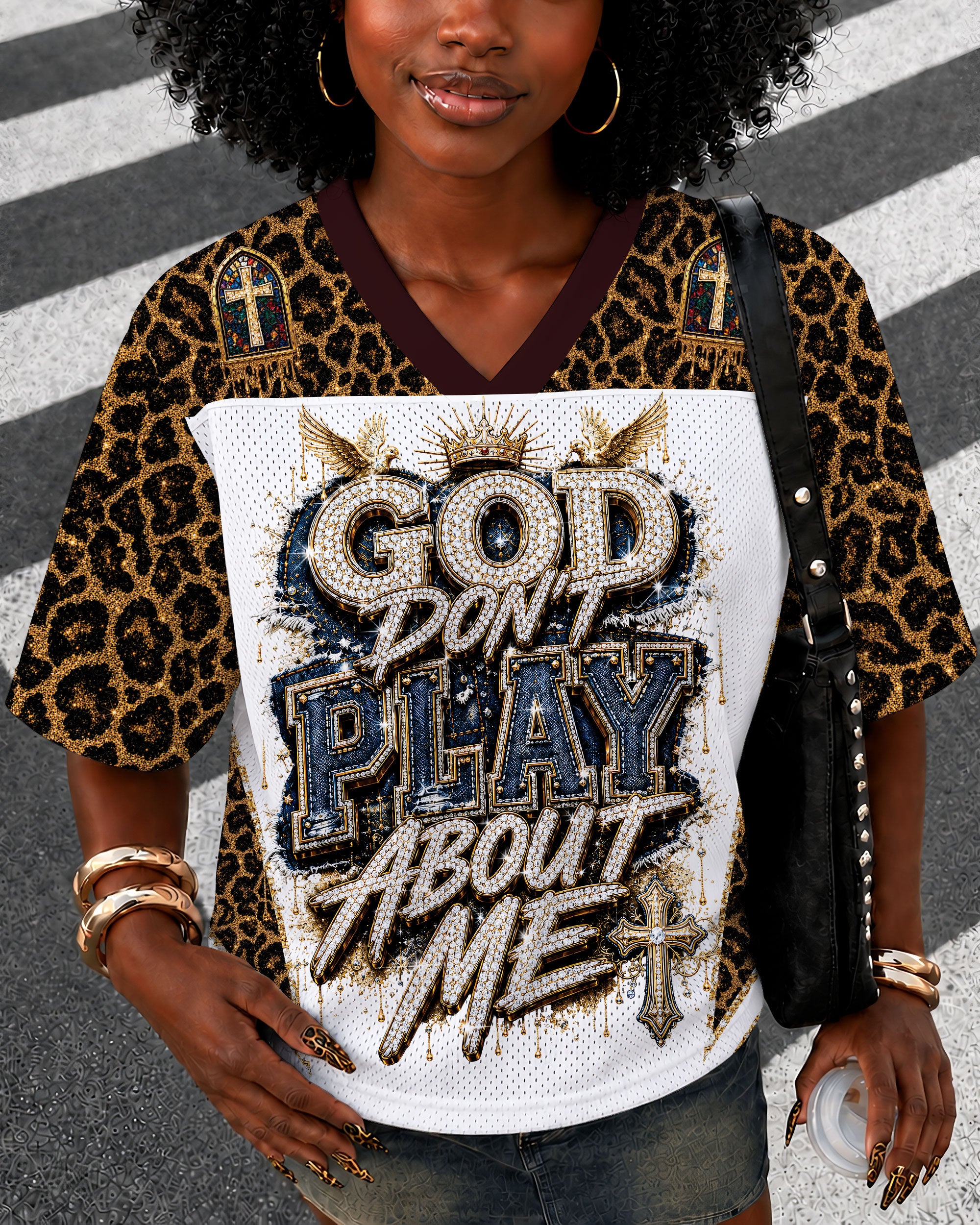 Black Christian God Don’t Play About Me Jersey – Faith Streetwear