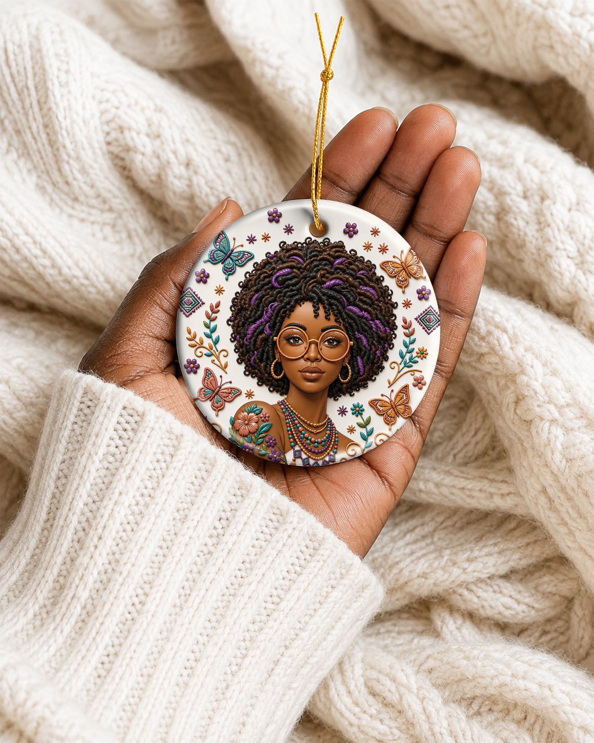 Black Woman Empowerment Ornament - Black Excellence Christmas Gift