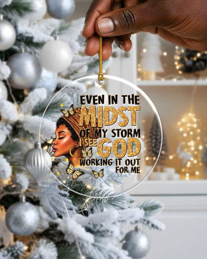 Custom African American Faith & Wisdom Acrylic Ornament