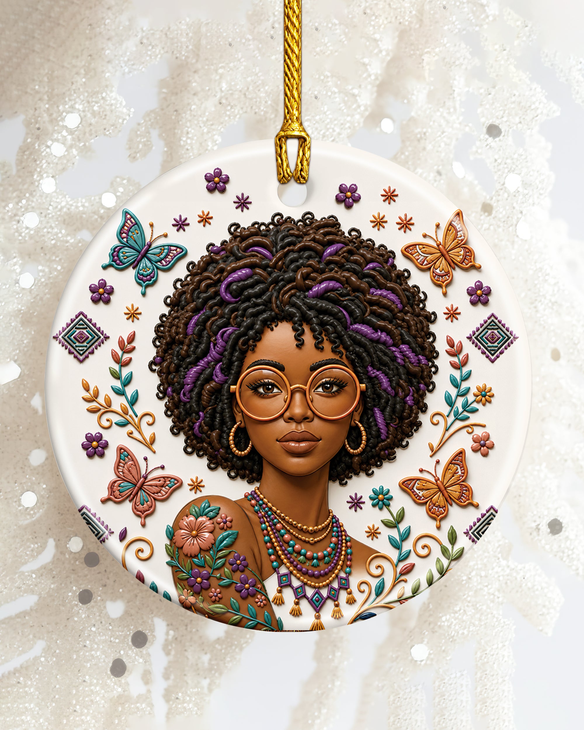 Black Woman Empowerment Ornament - Black Excellence Christmas Gift