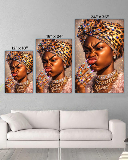 Queen of Black Excellence - Fierce, Confident, and Beautiful - Poster/Canvas