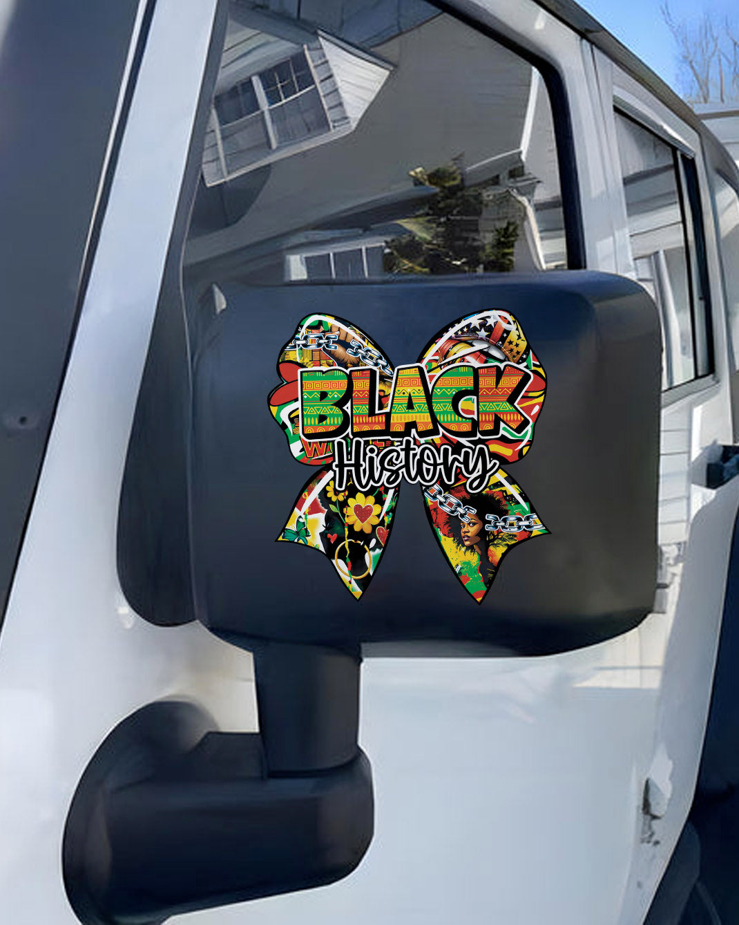 Black History Cultural Pride Bow Decal