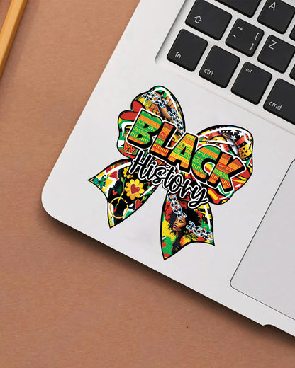 Black History Cultural Pride Bow Decal