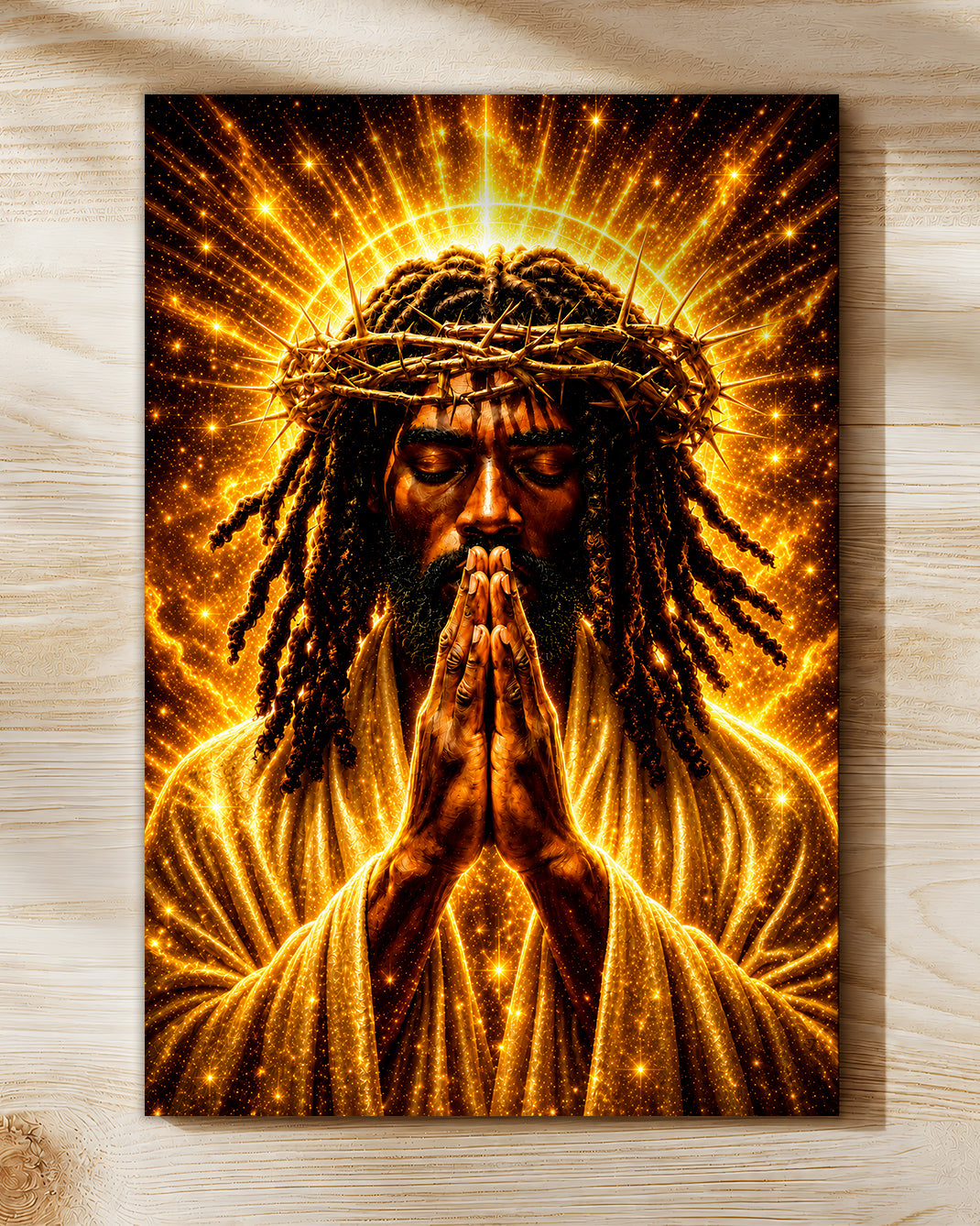Black Faith Prayer Wall Art Canvas - Christian Inspirational Home Decor