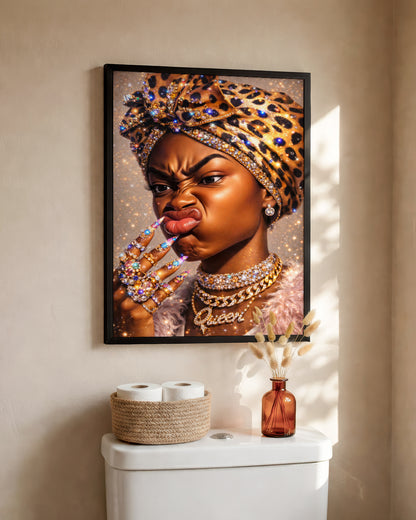 Queen of Black Excellence - Fierce, Confident, and Beautiful - Poster/Canvas