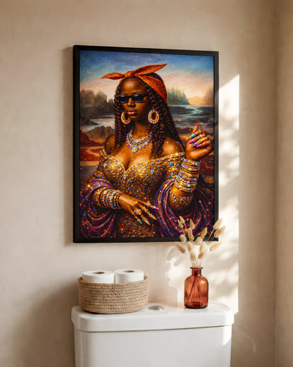Black Queen - Empowerment, Beauty, and Elegance - Poster/Canvas