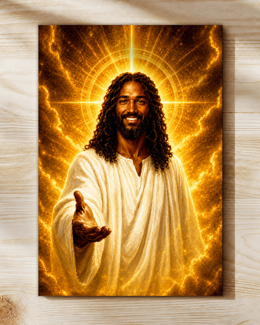 Black Jesus Divine Mercy Canvas - African American Christian Wall Art