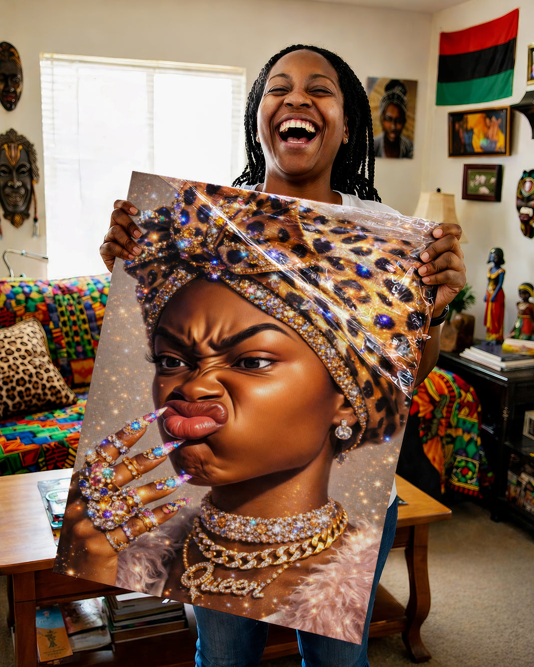 Queen of Black Excellence - Fierce, Confident, and Beautiful - Poster/Canvas