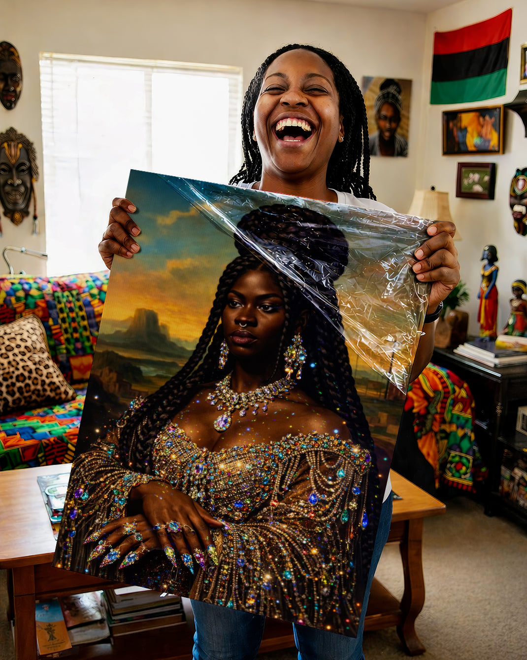 Radiant Black Queen - Empowerment, Elegance, and Legacy - Poster/Canvas