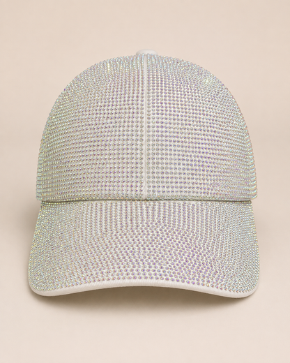 White Sparkle Rhinestone Cap – Empower Black Culture, Bold Style
