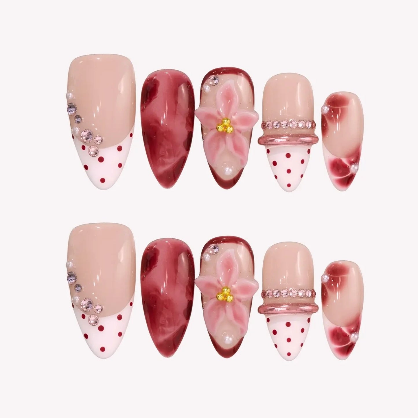 Candy Blossom – Handmade Press On Nails | Reusable Salon Quality Set