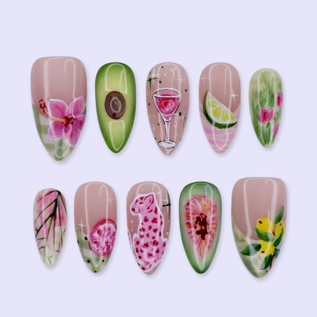 Tropical Escape Press On Nails
